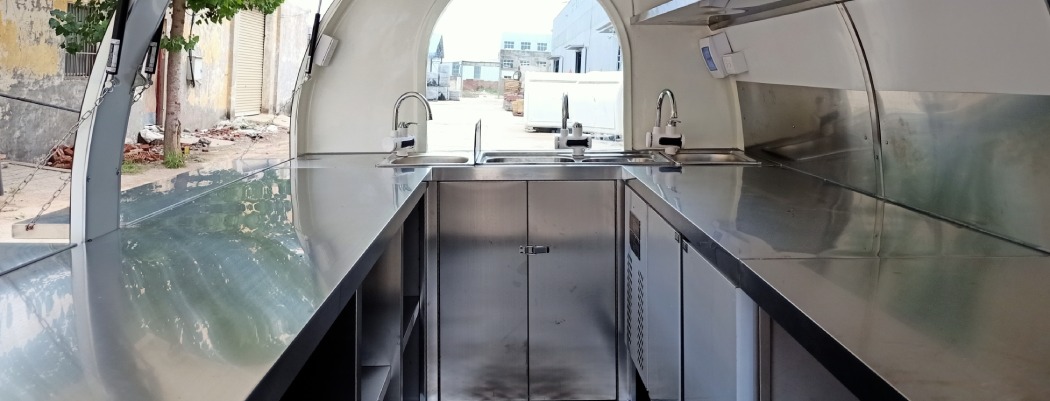 201 stainless steel worktable for food trailer